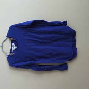 Extra fine Merino wool blue indigo max studio sweater top Sz S